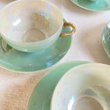 Japanese Nacrée porcelain coffee cups