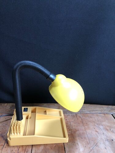 Lampe de bureau codilem années 80 jaune