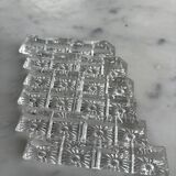 Set of 6 crystal knife holders