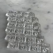 Set of 6 crystal knife holders