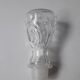 Ancienne carafe en verre structuré moulé + bouchon (année 60)