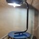 Lamp chrome and blue metal