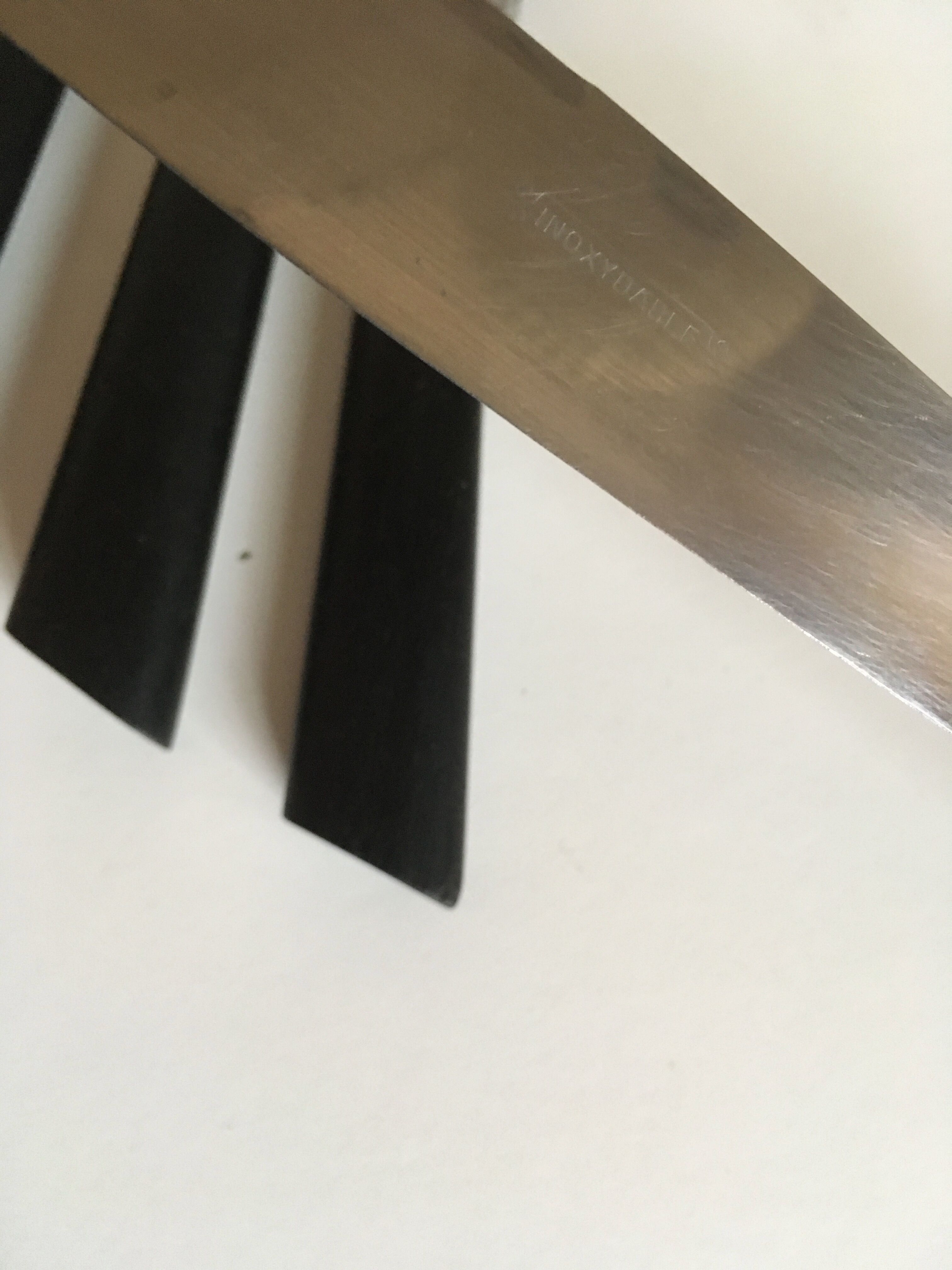 series of 6 19th ebony wooden table knives