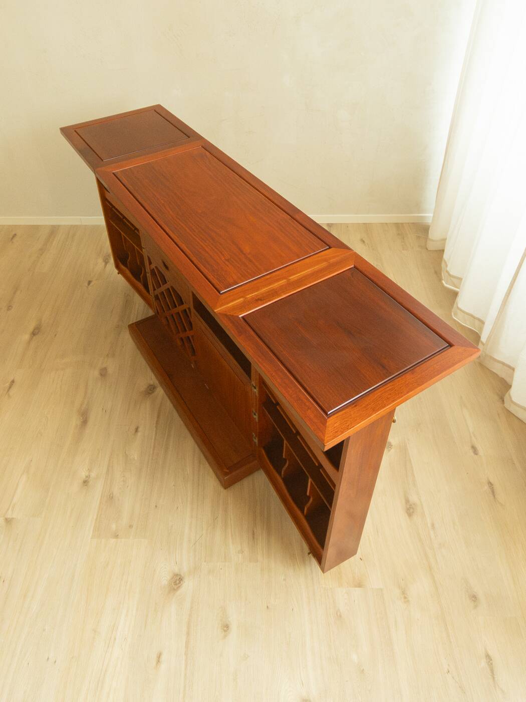 Captain's bar in Scandinavian design, 1960s, teak