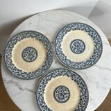 Set of 3 Gien Garlands & Foliage ironstone plates