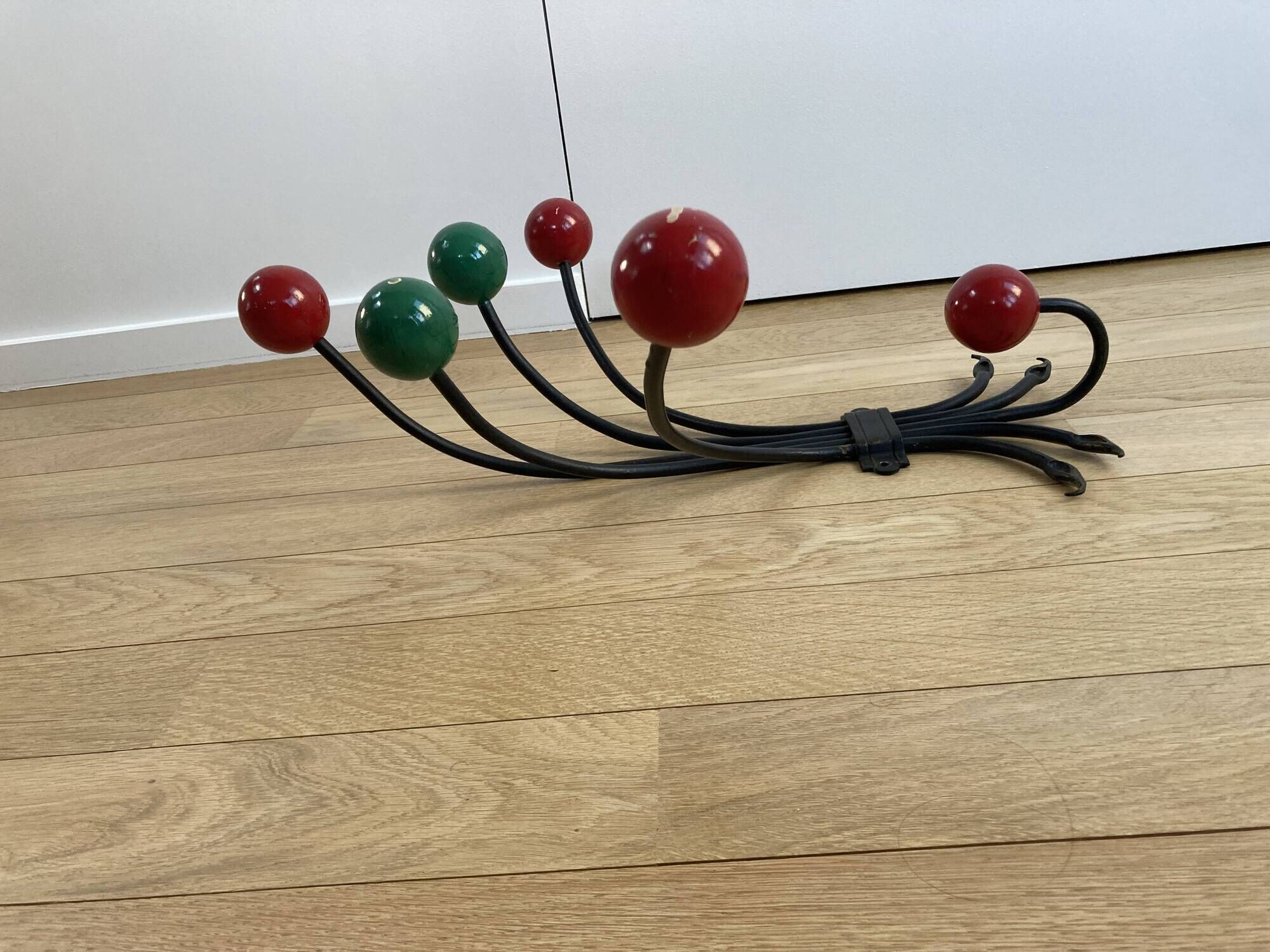 Vintage wall coat rack from the 50s