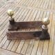 Antique neoclassical cast iron & brass fireplace andirons
