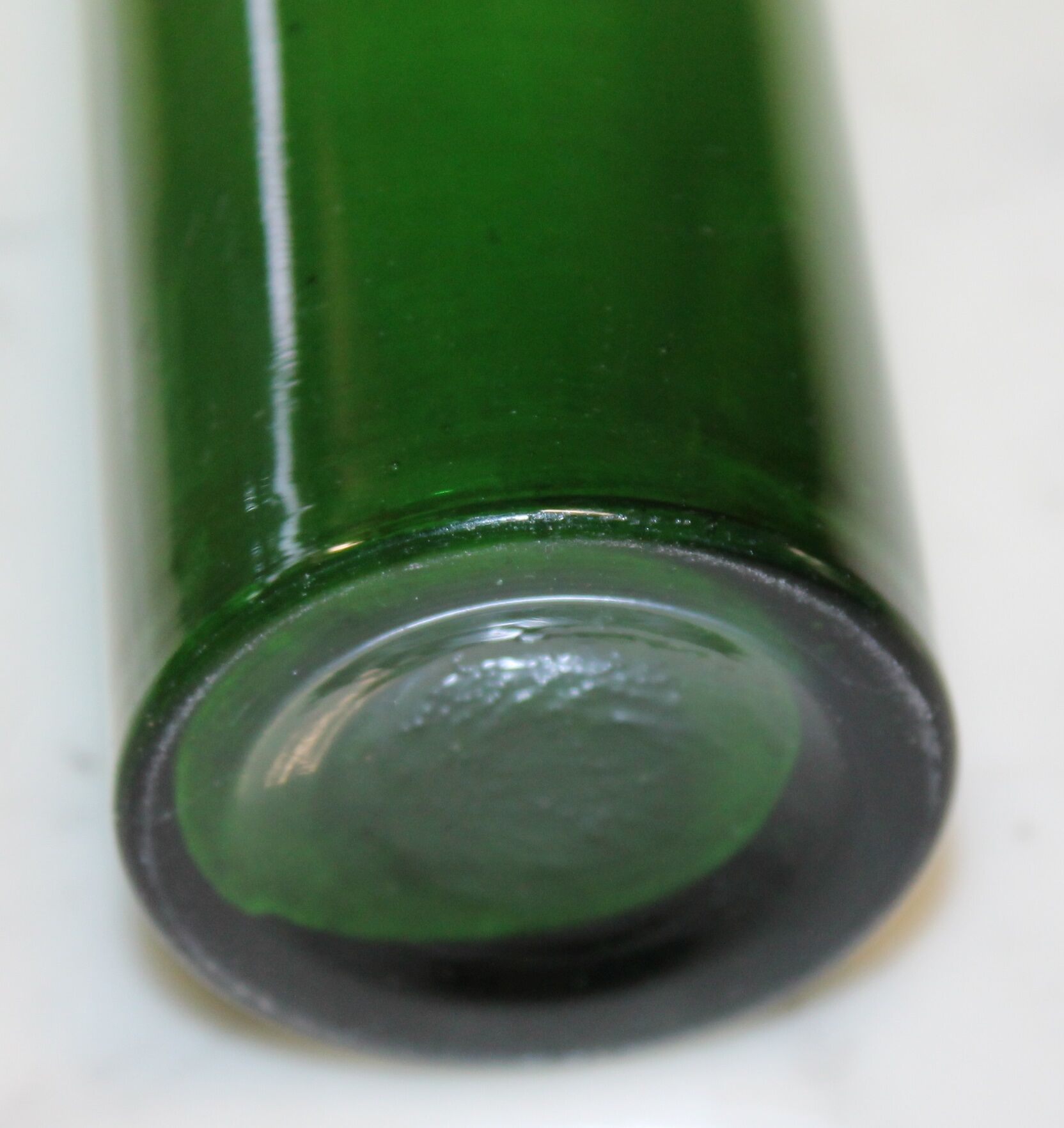 Green glass bottle