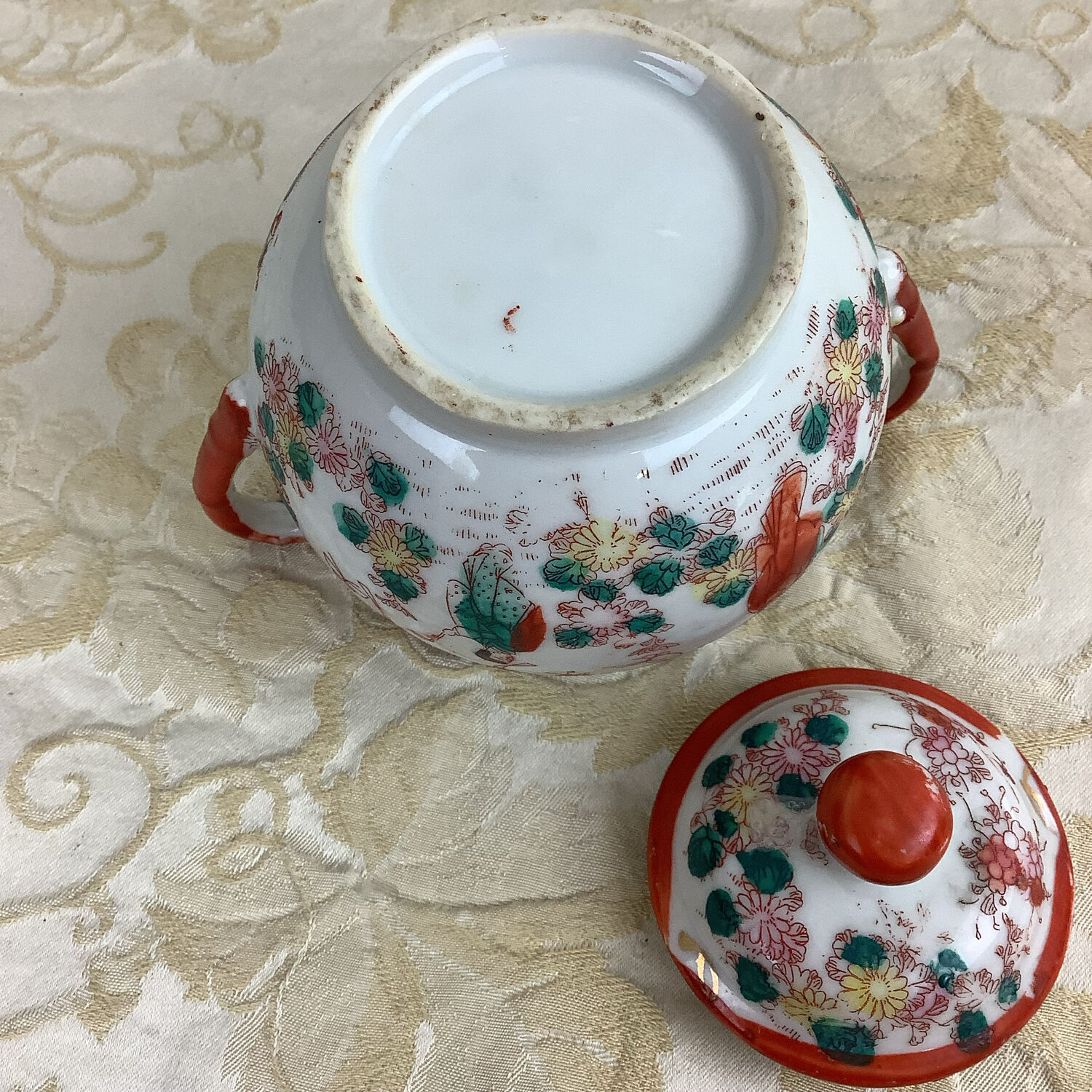 Antique Japanese sugar bowl