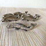 Silver metal fish knife holder
