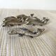 Silver metal fish knife holder