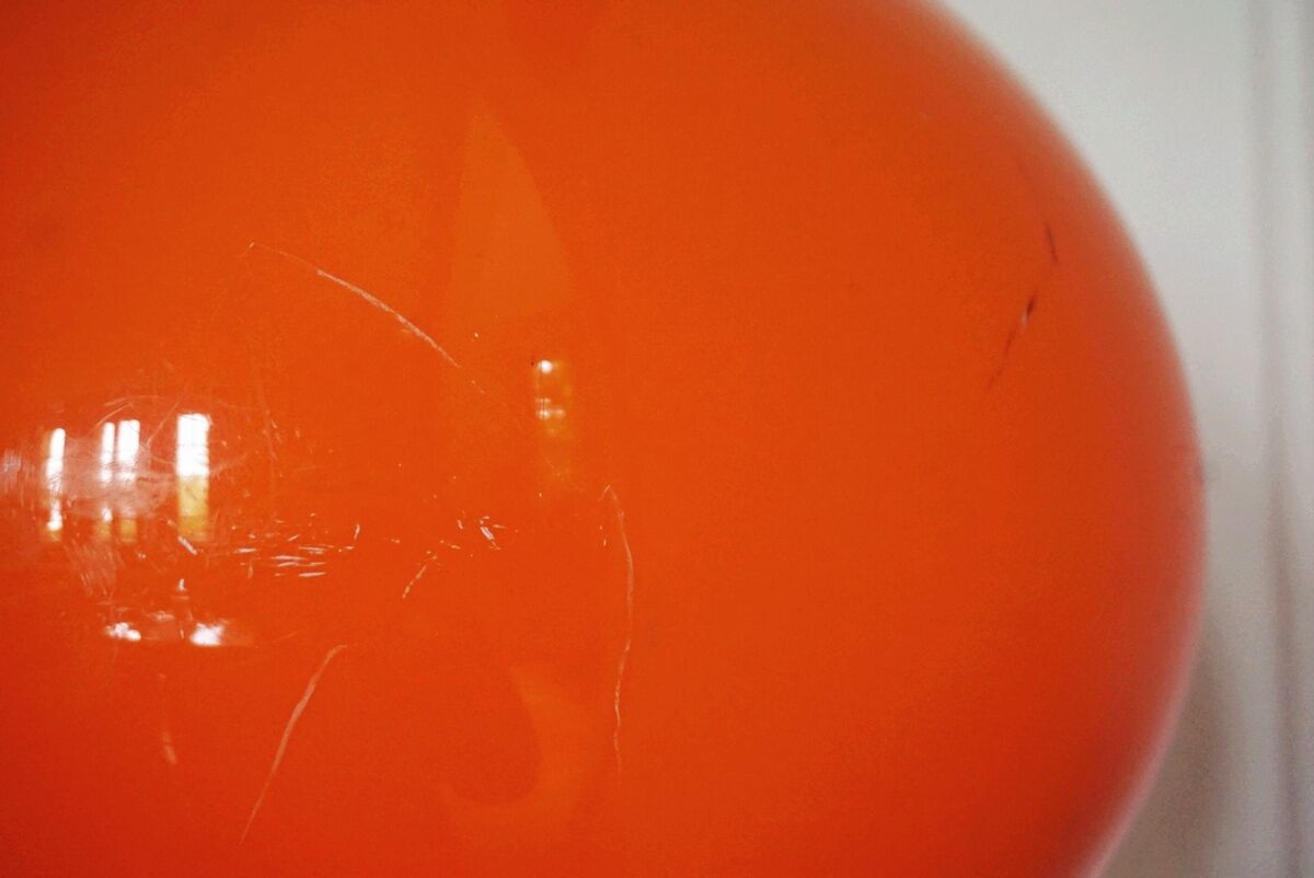 Vintage Orange and chrome lamp