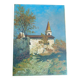 Oil painting on canvas depicting a glimpse of a church - 20th century