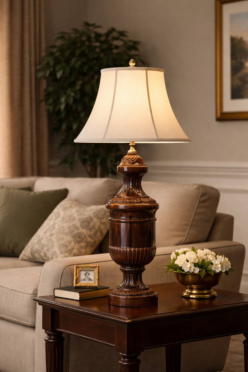 Ceramic table lamps from Manises