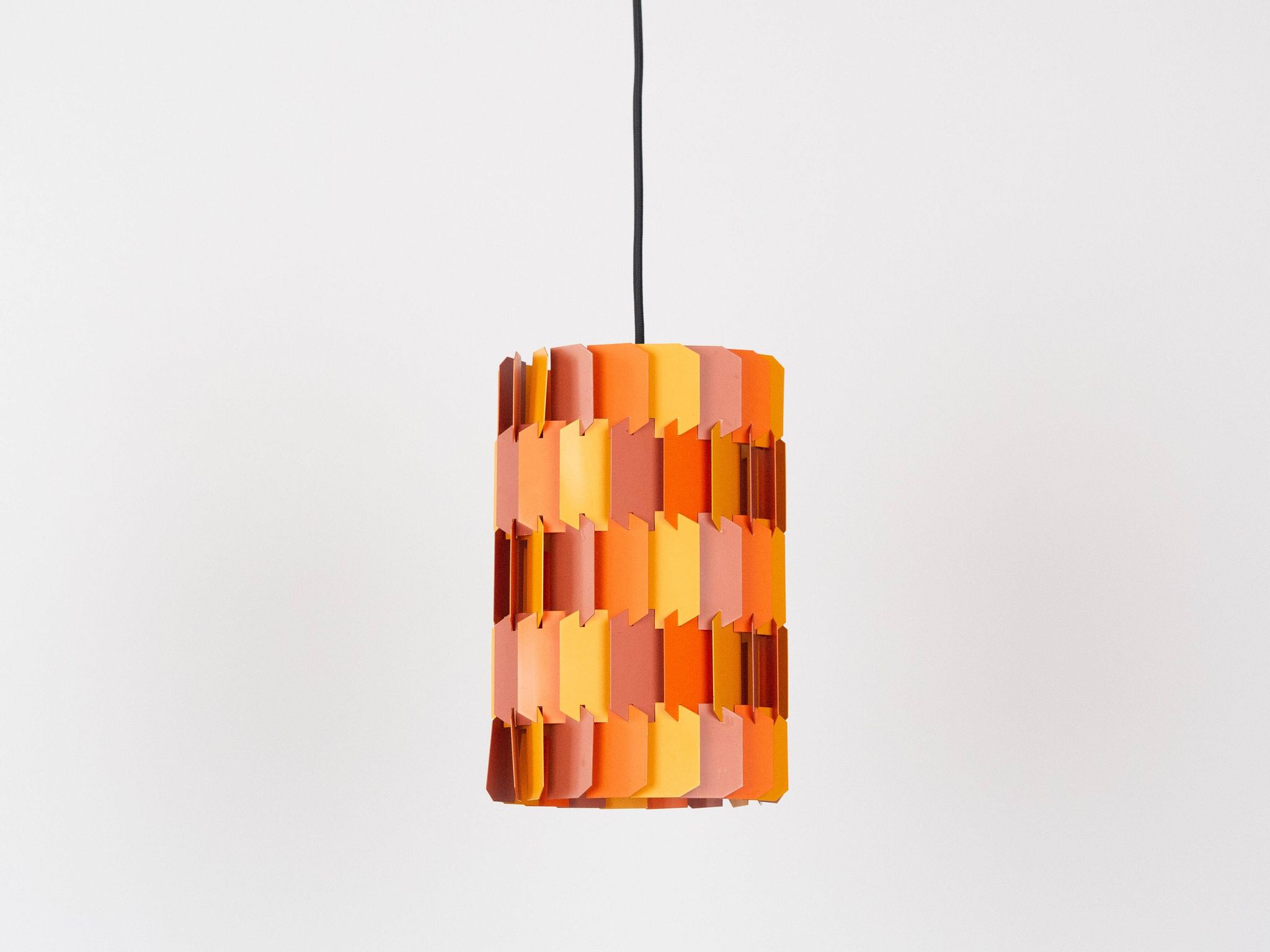 Vintage Danish pendant light Facet pop by Louis Weisdorf, Lyfa, 1972