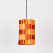 Vintage Danish pendant light Facet pop by Louis Weisdorf, Lyfa, 1972