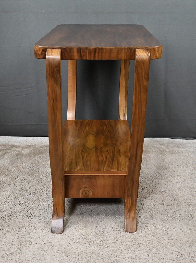 Console en placage de noyer, style art déco – XXe