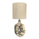 French Ceramic Table Lamp, 1970s