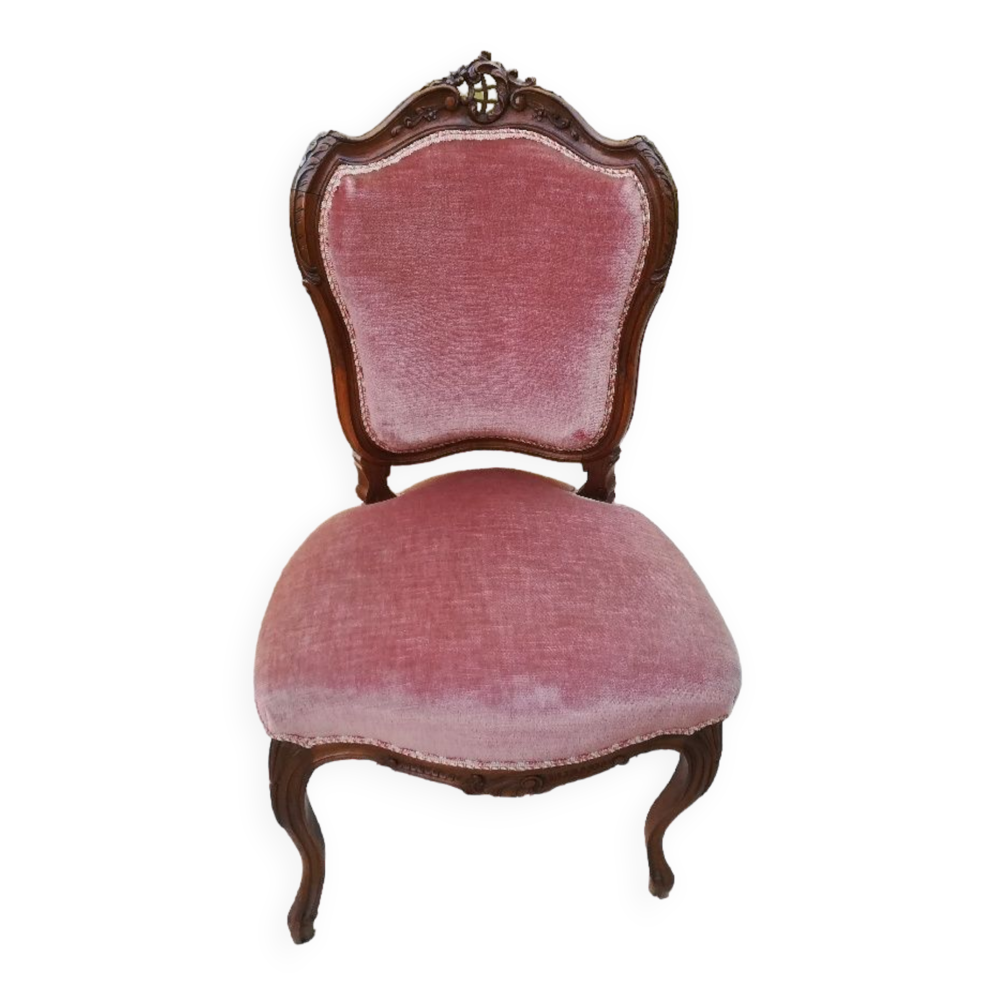 Louis Philippe style velvet chair