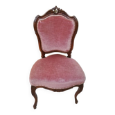 Louis Philippe style velvet chair