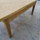 Table basse de ferme rustique en chêne massif Aérogommer - 1m18.5