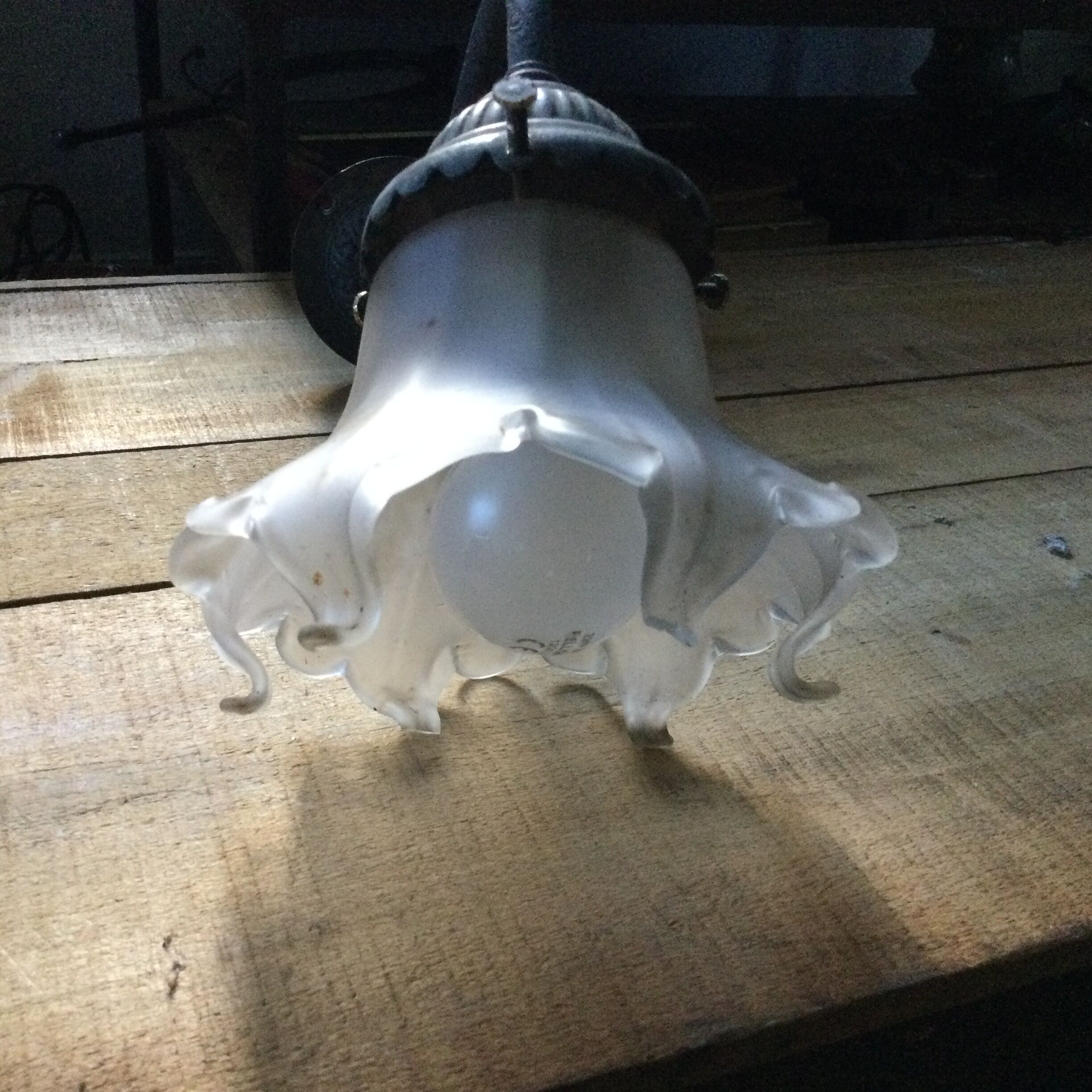 Antique wall lamp and tulip