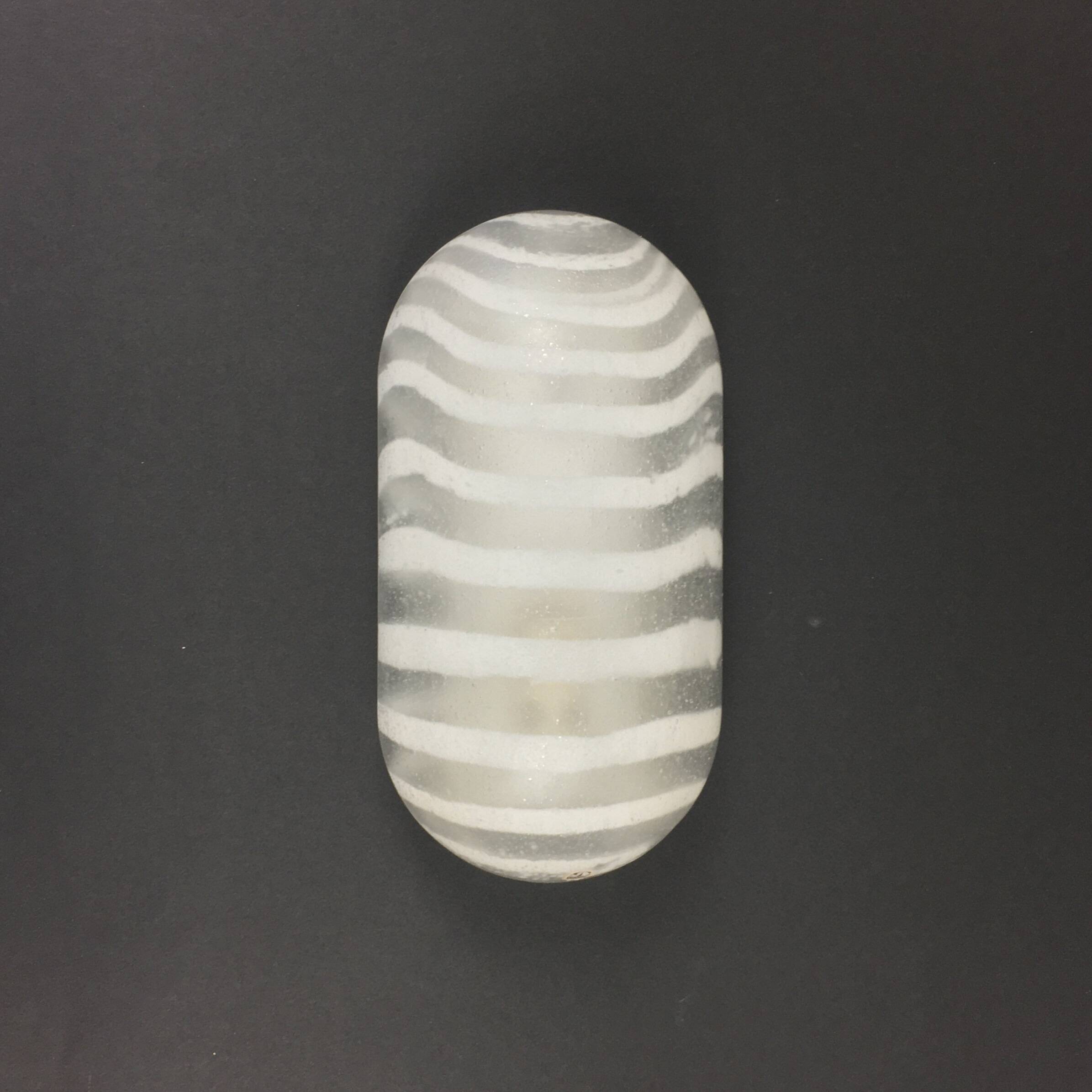 Pair of Vintage Striped Glass Wall Lamps - Peill & Putzler, Germany, 1970s