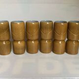Six moai vases