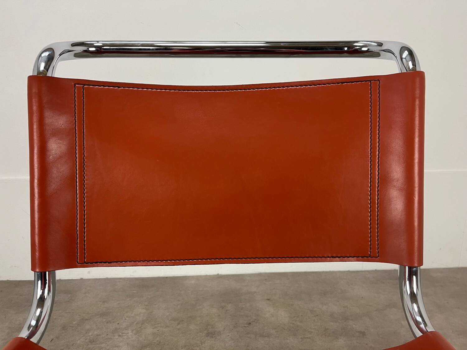 MR10 Mies Van Der Rohe chair, leather, 1980s