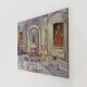 Oil on wood by Riccardo Capone Interior Church 50s 60s