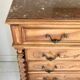 Commode en chêne et marbre rose années 50
