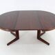 1960s Danish Round Wooden Extendable Table
