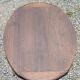 Art deco style pedestal table in beech and gold metal