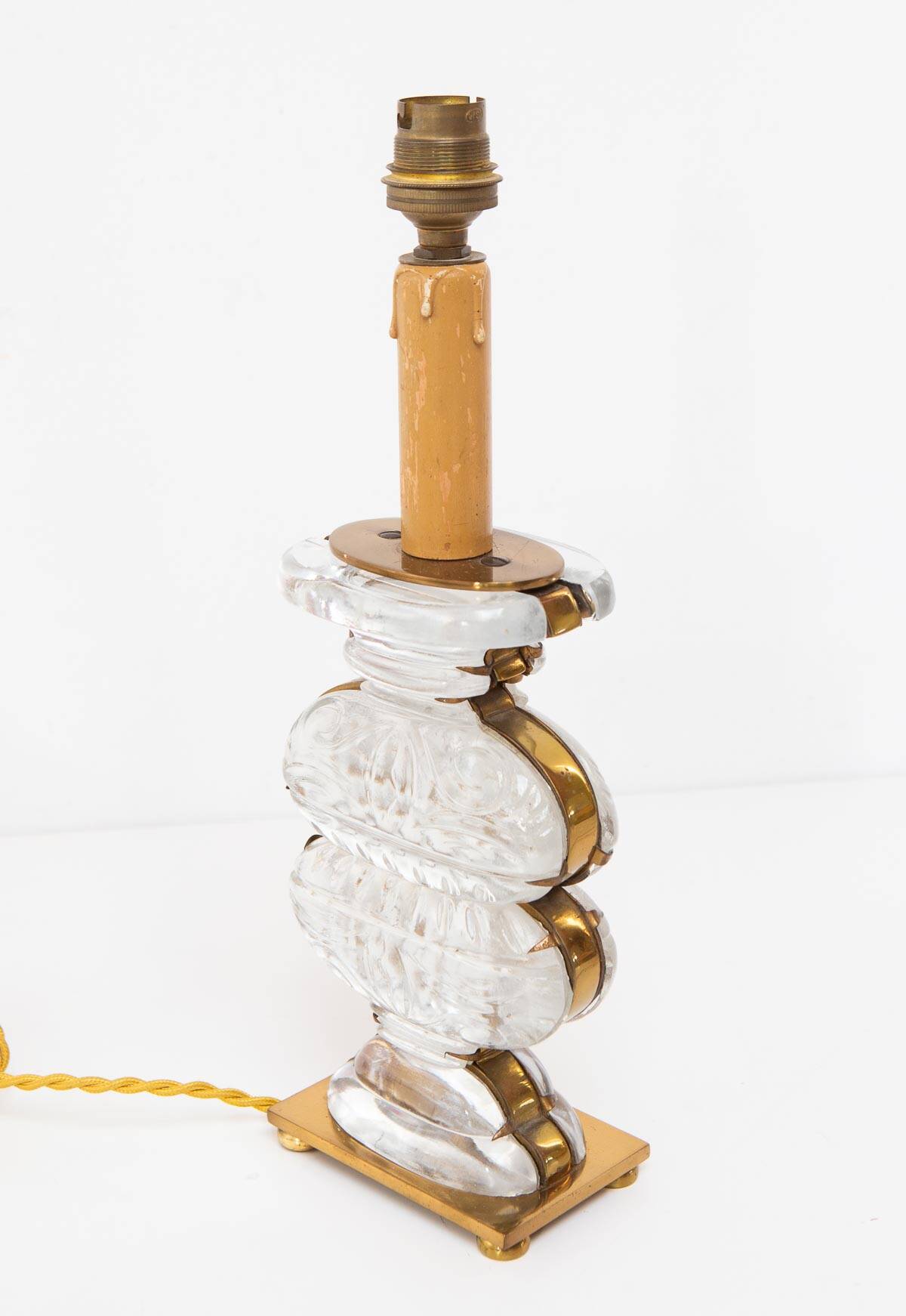 Baguès Maison table lamp in brass and crystal, circa 1960 (32.5 cm)