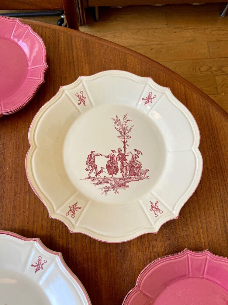 8 assiettes Niderviller, service "Délices des quatre saisons"