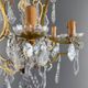 Crystal chandelier and gilded brass, Louis XV style, 19th century.