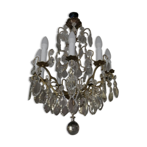 Lustre à pampilles à 10 bras
