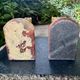 Pair of onyx horse bookends from the 1960s, vintage Italy.