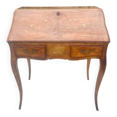 Bureau de Pente en Bois Massif de style Louis XV .