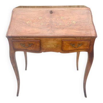 Bureau de Pente en Bois Massif de style Louis XV .