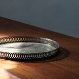 Plateau vintage suédois plaqué argent