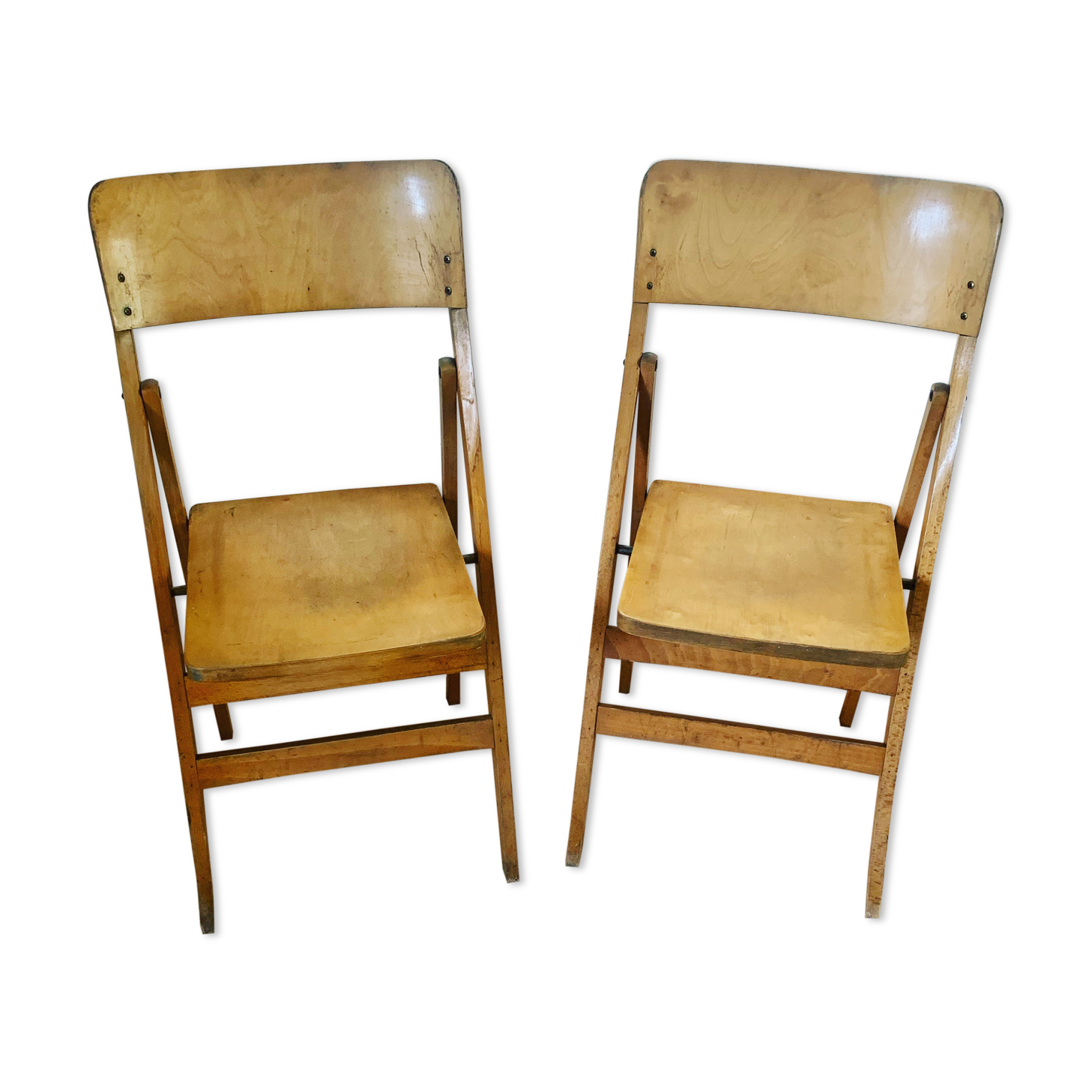 Pair of vintage folding chairs