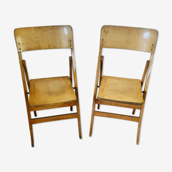 Paire de chaises vintage pliantes