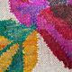 Vintage rose kilim rug 170x240cm shabby wool and silk, boho medium 2544