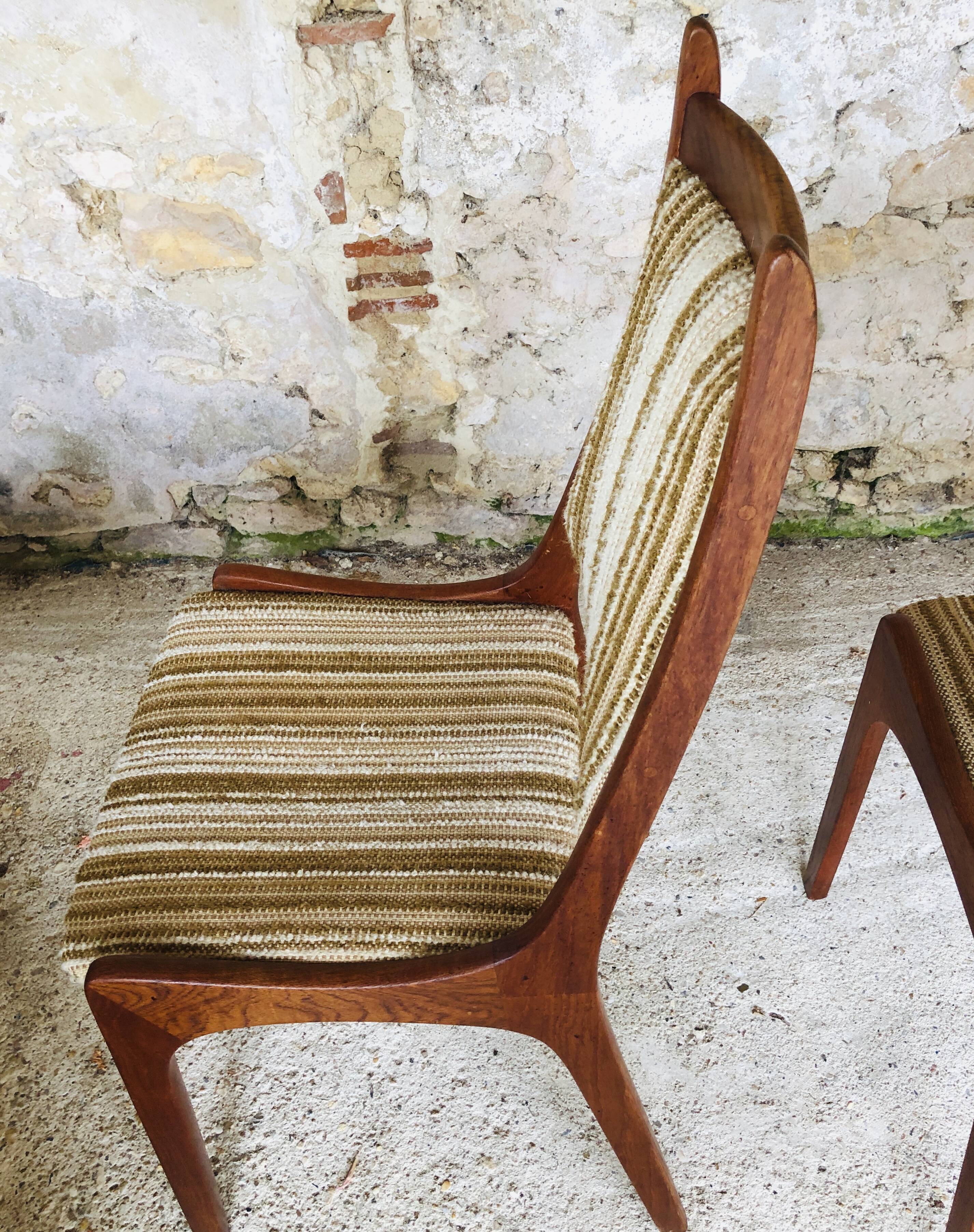 Set of 4 vintage teak chairs by R. Huber & Co., circa 60's