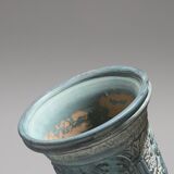 Grand vase en terre cuite à décor mythologique, 1950s