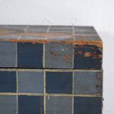 Ancienne malle peinte à décor géométrique (c.1920) #8