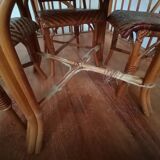 Rattan table and four chairs