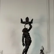 Drunken Silenus, black patinated bronze after the Antique circa 1880