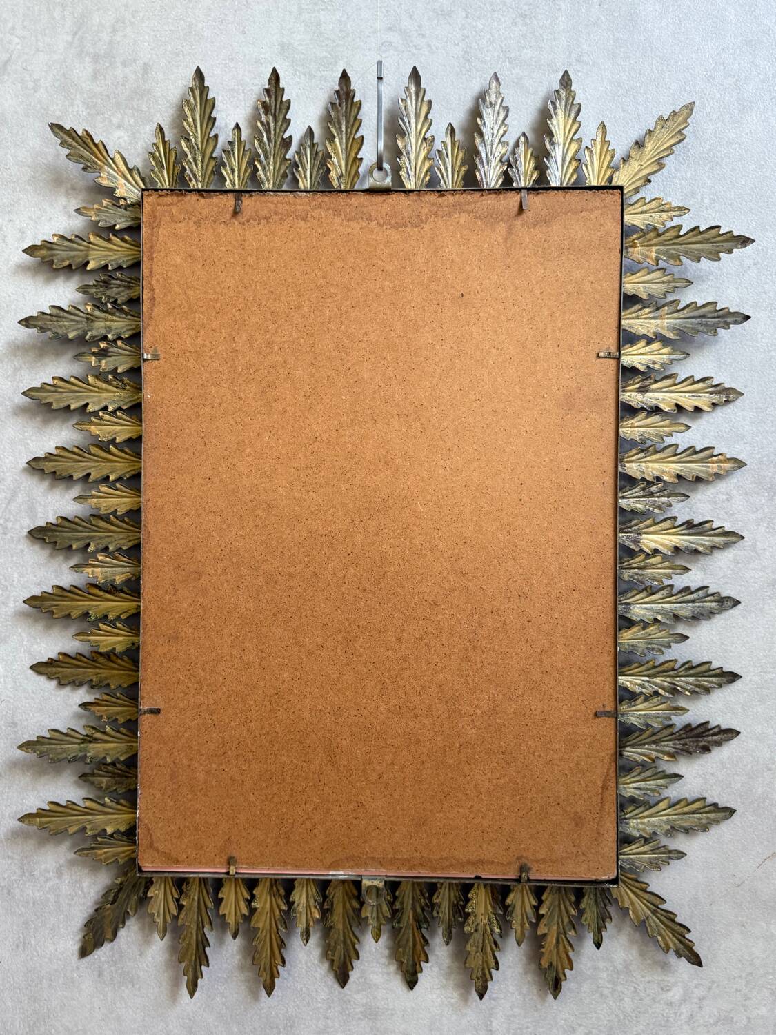 Rectangular sun mirror from the 1950s Italy